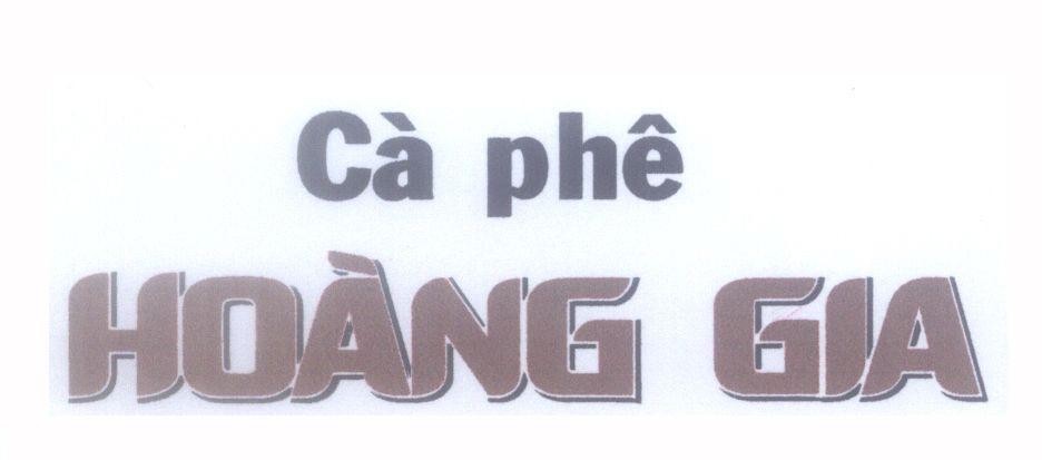 Mẫu nhãn hiệu Cà Phê Hoàng Gia