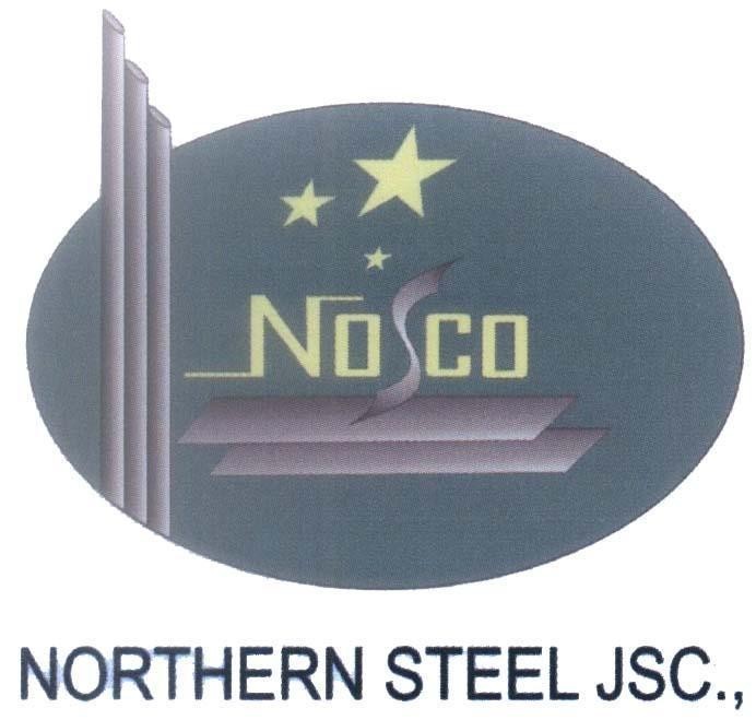 Mẫu nhãn hiệu NOSCO NORTHERN STEEL JSC.