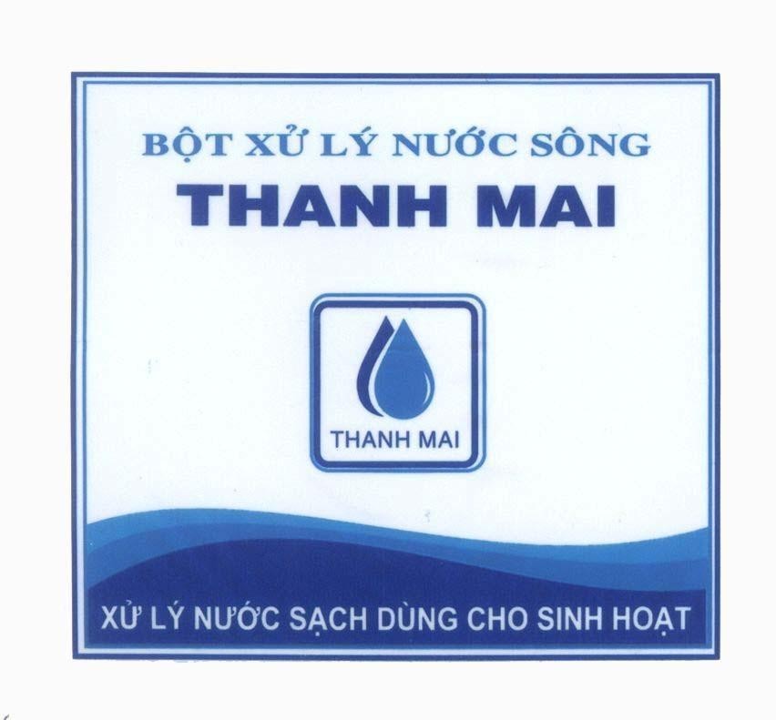 Mẫu nhãn hiệu THANH MAI Bột Xử Lý Nước Sông Xử Lý Nước Sạch Dùng Cho Sinh Hoạt