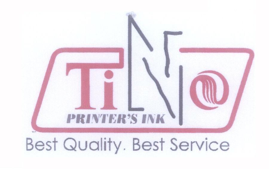 Mẫu nhãn hiệu TiNo PRINTER'S INK Best Quality. Best Service