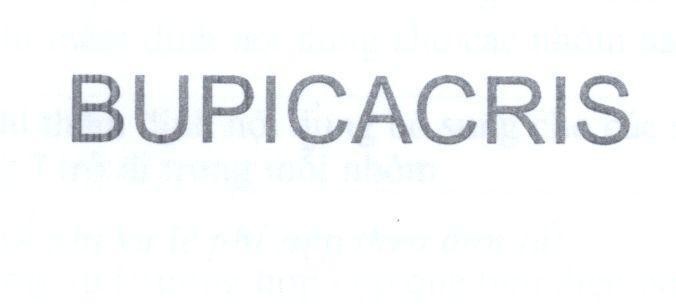 Mẫu nhãn hiệu BUPICACRIS