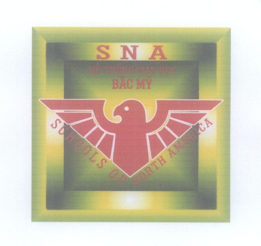 Mẫu nhãn hiệu S N A SNA SCHOOLS OF NORTH AMERICA Hệ Thống Giáo Dục Bắc Mỹ