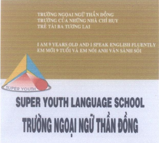 Mẫu nhãn hiệu SUPER YOUTH LANGUAGE SCHOOL Trường Ngoại Ngữ Thần Đồng