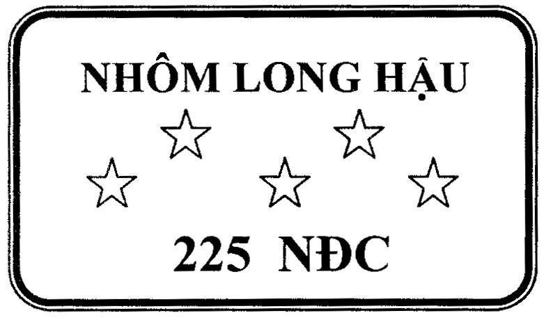 Mẫu nhãn hiệu Nhôm Long Hậu 225 NĐC
