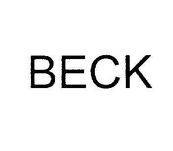 Mẫu nhãn hiệu BECK