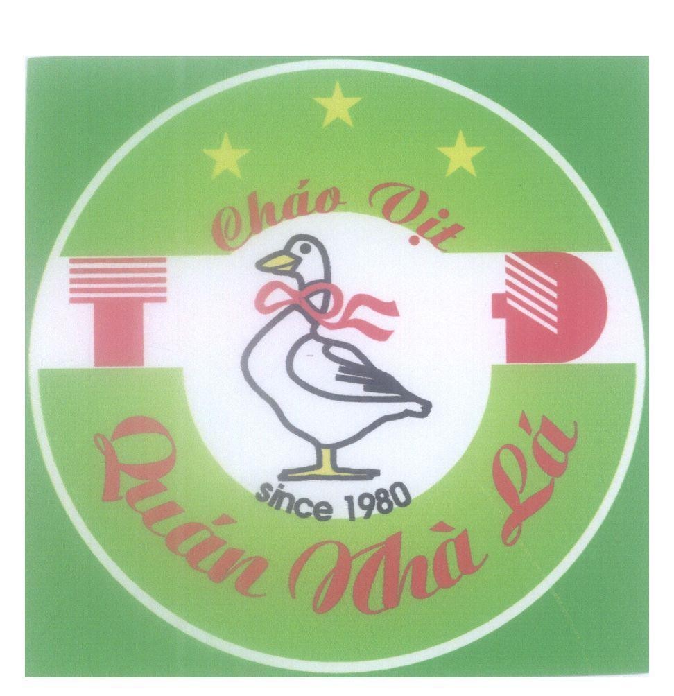 Mẫu nhãn hiệu Cháo Vịt Quán Nhà Lá TĐ since 1980