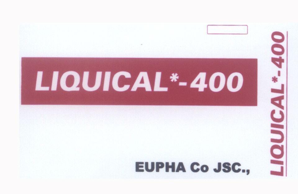 Mẫu nhãn hiệu LIQUICAL *-400 EUPHA Co JSC.
