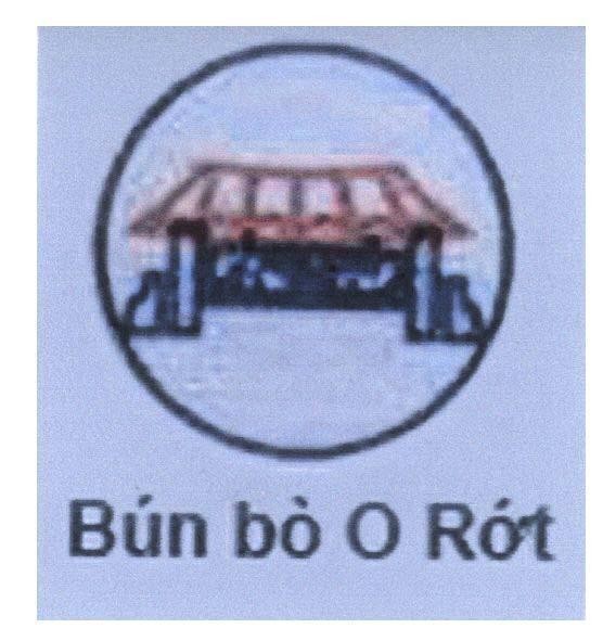 Mẫu nhãn hiệu Bún Bò O Rớt