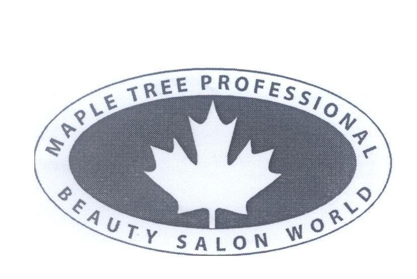 Mẫu nhãn hiệu MAPLE TREE PROFESSIONAL BEAUTY SALON WORLD
