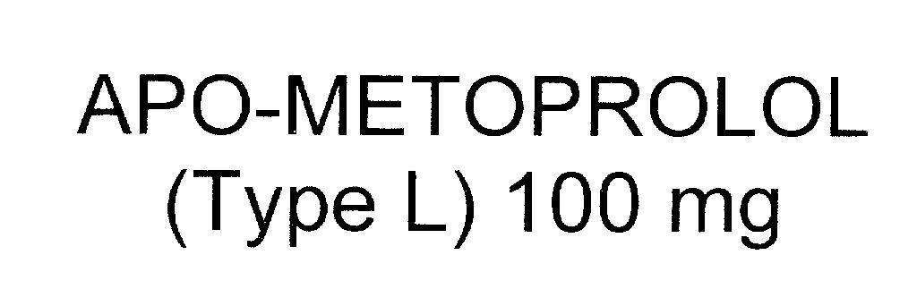 Mẫu nhãn hiệu APO-METOPROLOL (Type L) 100 mg