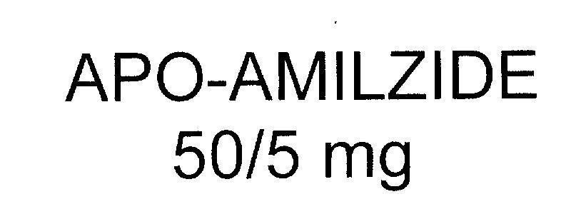 Mẫu nhãn hiệu APO-AMILZIDE 50/5 mg