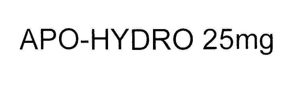 Mẫu nhãn hiệu APO - HYDRO 25mg