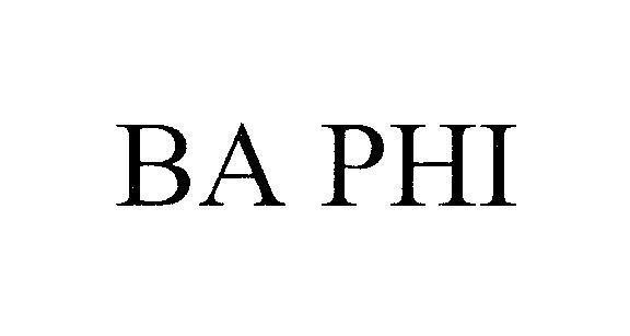Mẫu nhãn hiệu BA PHI