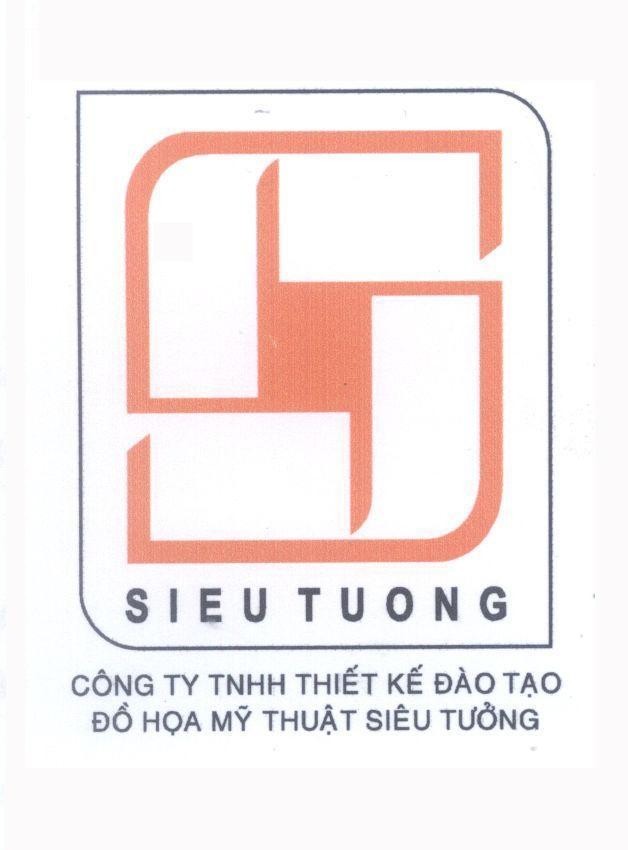 Mẫu nhãn hiệu SIEU TUONG Công Ty TNHH Thiết Kế Đào Tạo Đồ Hoạ Mỹ Thuật Siêu Tưởng S T