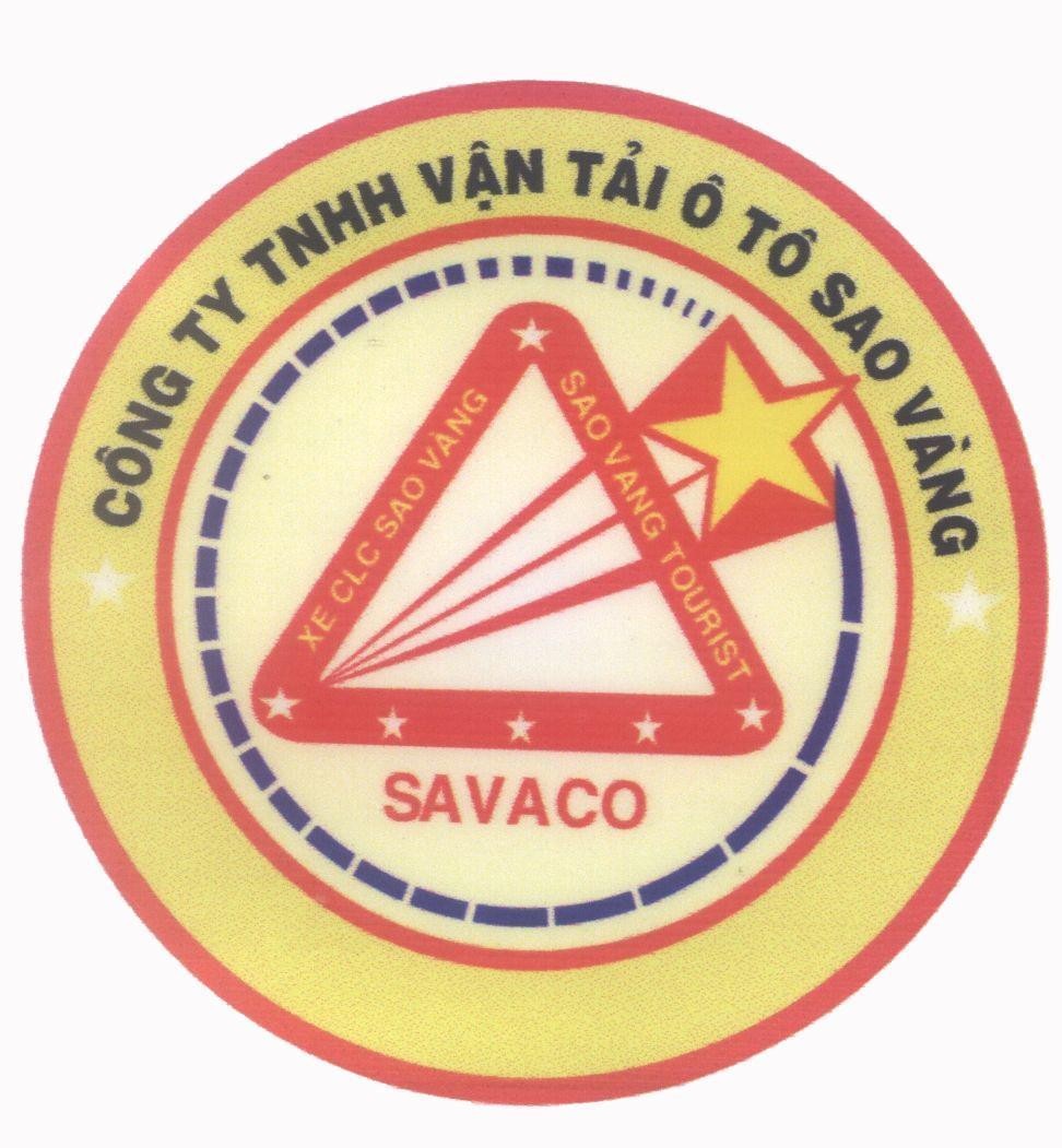 Mẫu nhãn hiệu SAVACO XE CLC Sao Vàng SAO VANG TOURIST Công ty TNHH Vận Tải ô Tô Sao Vàng