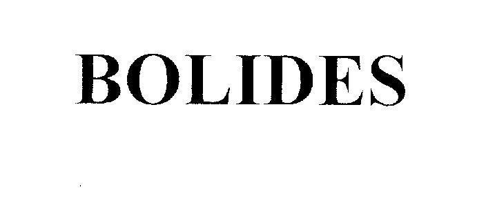 Mẫu nhãn hiệu BOLIDES