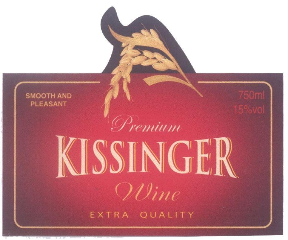 Mẫu nhãn hiệu KISSINGER Premium Wine EXTRA QUALITY SMOOTH AND PLEASANT