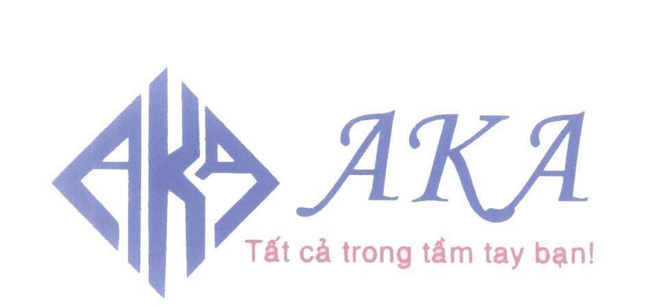 Mẫu nhãn hiệu AKA A K A Tất cả trong tầm tay bạn