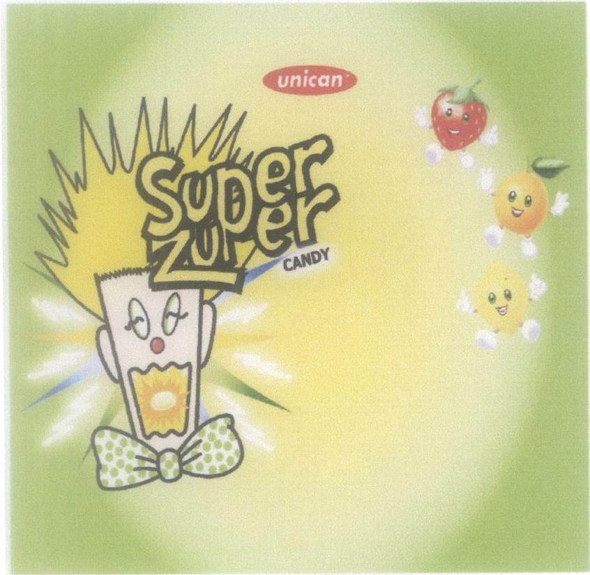 Mẫu nhãn hiệu unican Super Zuper CANDY