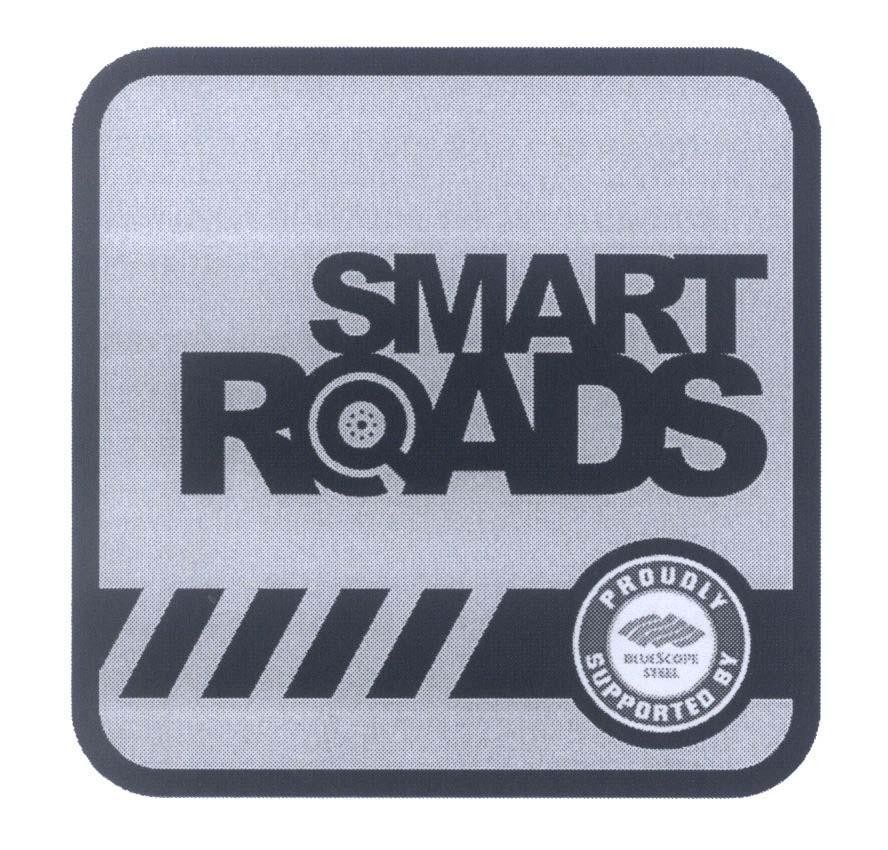 Mẫu nhãn hiệu SMART R O ADS PROUDLY SUPPORTED BY BLUECOPE STEEL