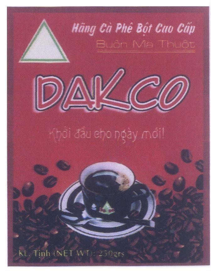 Mẫu nhãn hiệu DAKCO D o k co, khởi đầu cho ngày mới Hãng Cà Phê Bột Cao Cấp Buôn Ma Thuột