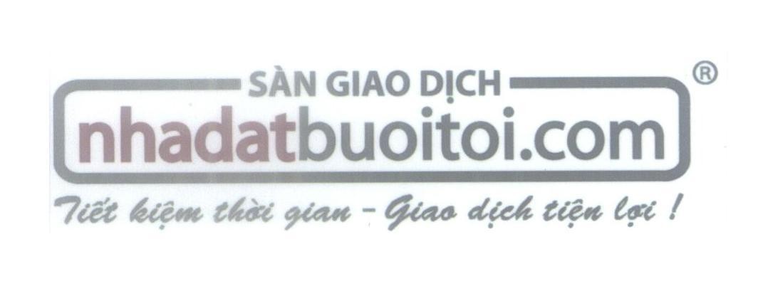 Mẫu nhãn hiệu nhadatbuoitoi.com Sàn Giao Dịch Tiết kiệm thời gian - Giao dịch tiện lợi !