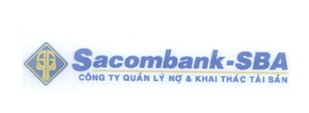 Mẫu nhãn hiệu SG TT Sacombank-SBA CONG TY QUAN LY NO & KHAI THAC TAI SAN