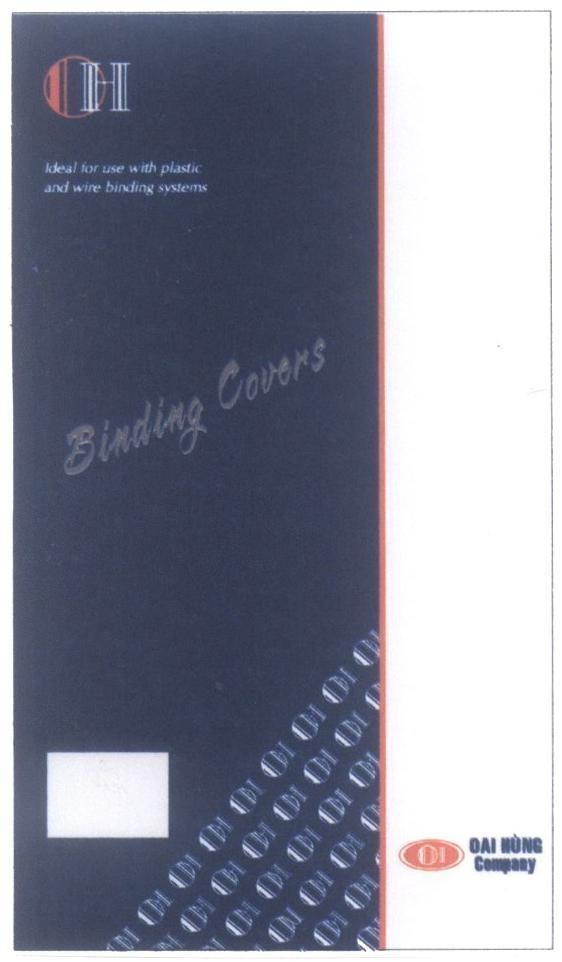 Mẫu nhãn hiệu Oai Hùng Company O H Binding Covers Ideal for use with plastic and wire binding systems