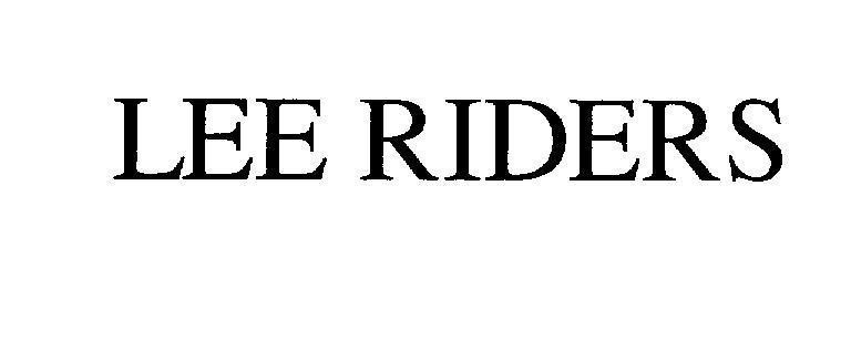 Mẫu nhãn hiệu LEE RIDERS