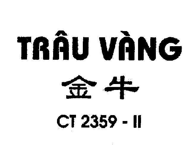 Mẫu nhãn hiệu Trâu Vàng CT 2359 - II [trâu vàng]