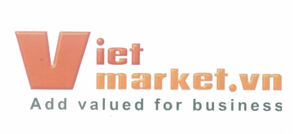 Mẫu nhãn hiệu Viet market.vn Add valued for business