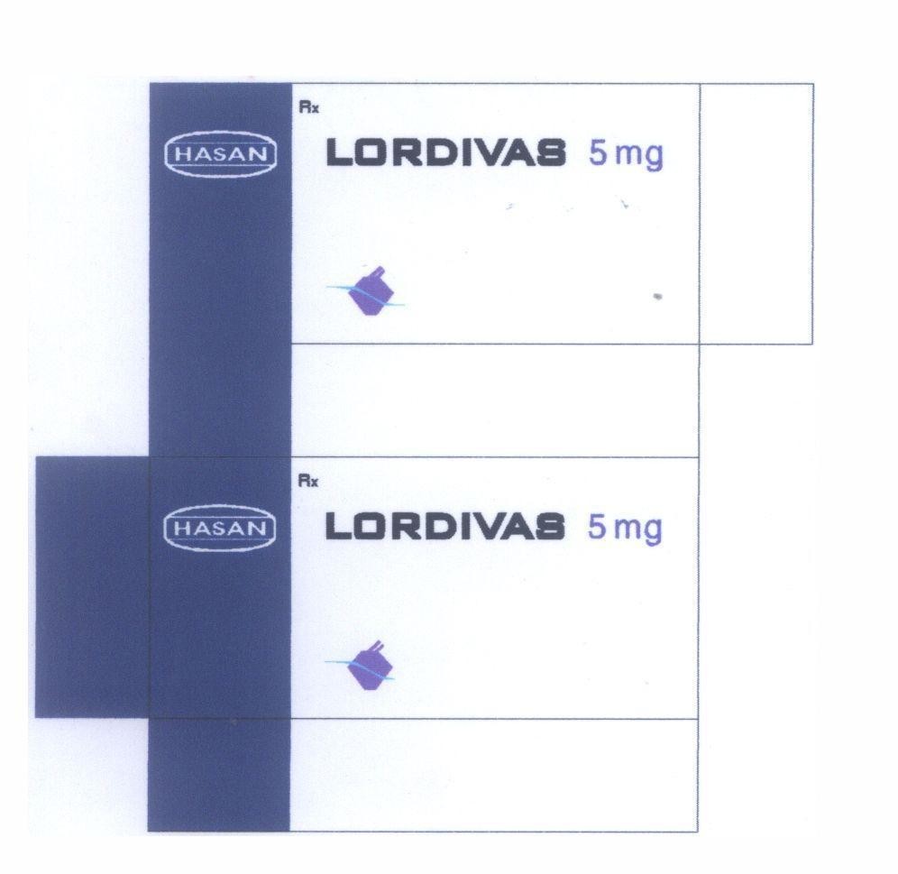 Mẫu nhãn hiệu HASAN LORDIVAS 5mg Rx