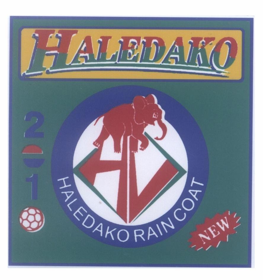 Mẫu nhãn hiệu HALEDAKO 201 HALEDAKO RAIN COAT NEW HV