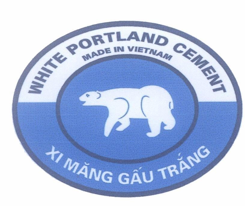 Mẫu nhãn hiệu Xi Măng Gấu Trắng WHITE PORTLAND CEMENT