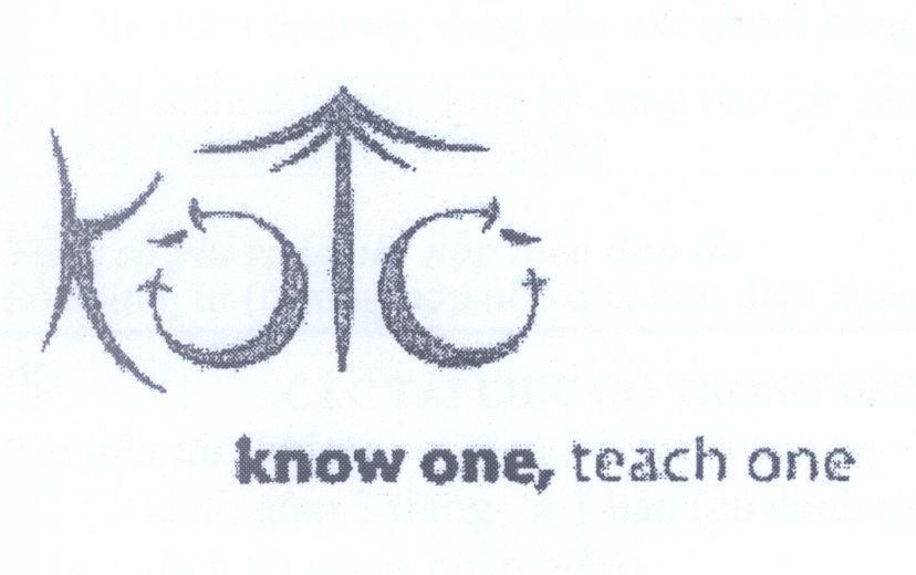 Mẫu nhãn hiệu KOTO know one, teach one