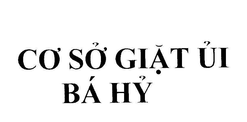 Mẫu nhãn hiệu Cơ sở giặt ủi Bá Hỷ