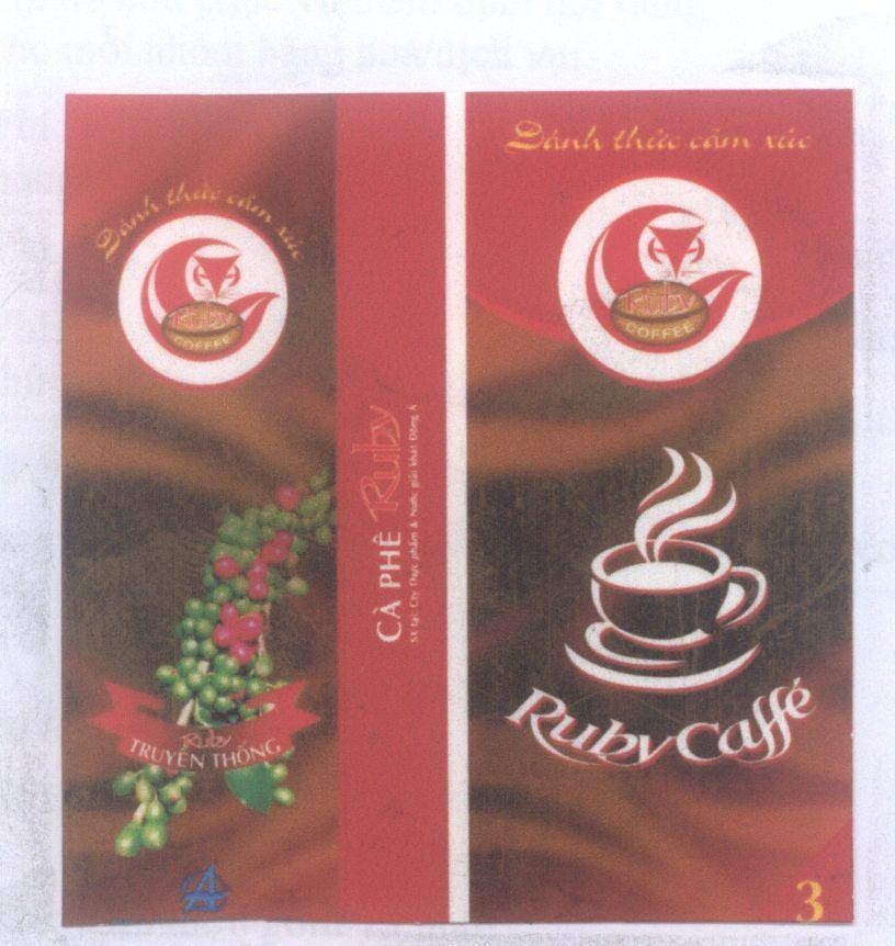 Mẫu nhãn hiệu Rubycaffe ĐA 3 Truyền Thống Đánh thức cảm xúc Đông á