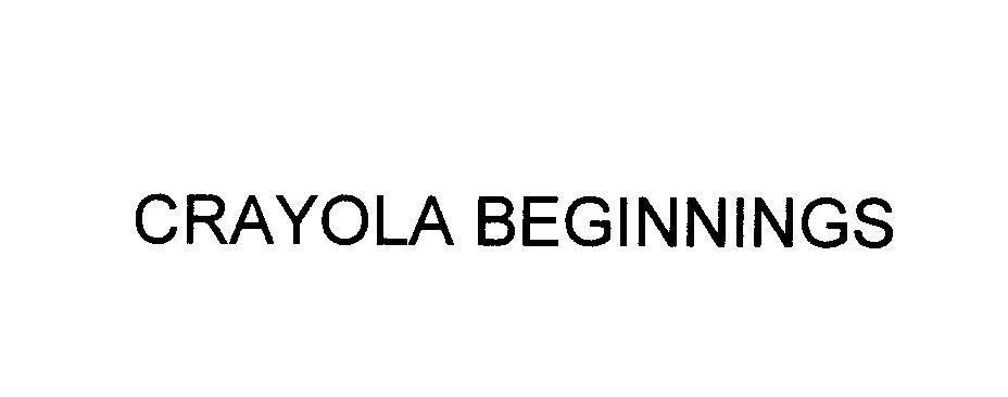 Mẫu nhãn hiệu CRAYOLA BEGINNINGS