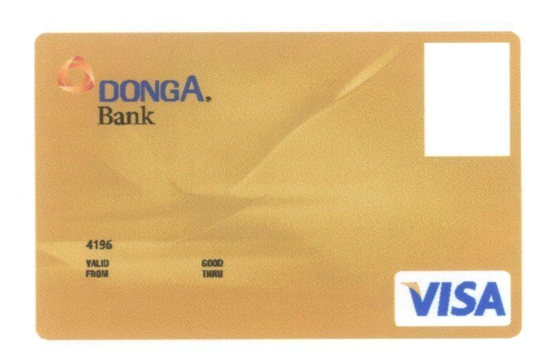 Mẫu nhãn hiệu DONG A Bank VISA