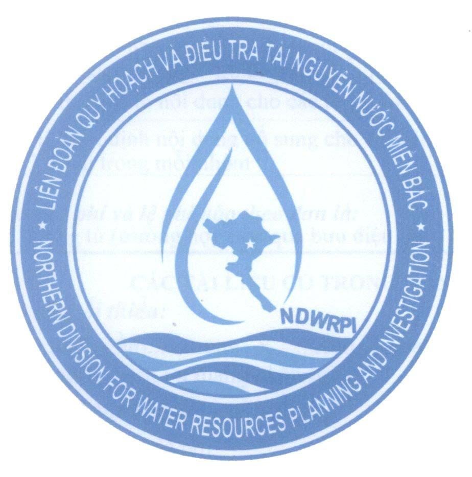 Mẫu nhãn hiệu NDWRPI Liên Đoàn Quy Hoạch Và Điều Tra Tài Nguyên Nước Miền Bắc NORTHERN DIVISION FOR WATER RESOURCES PLANNING AND