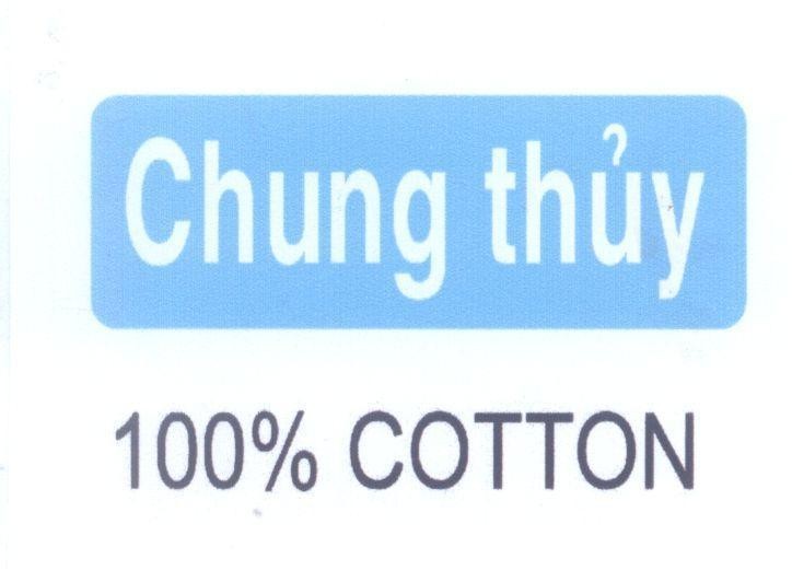 Mẫu nhãn hiệu Chung thuỷ 100% COTTON