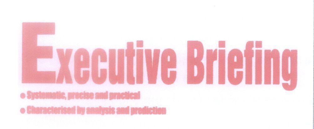 Mẫu nhãn hiệu Executive Briefing systematic, preciseand practical Characterrised by analysis and prediction