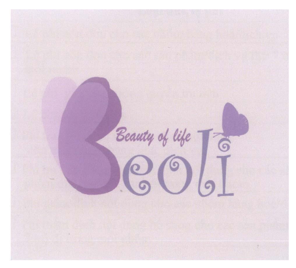 Mẫu nhãn hiệu Beauty of life BEOLI