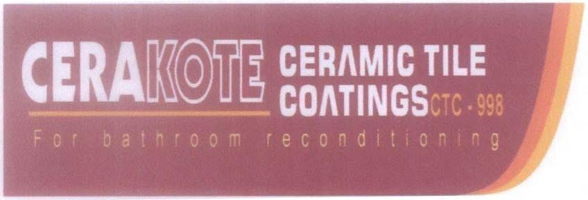 Mẫu nhãn hiệu CERAKOTE CERAMIC TILE COATINGS CTC - 998 For bathroom reconditioning