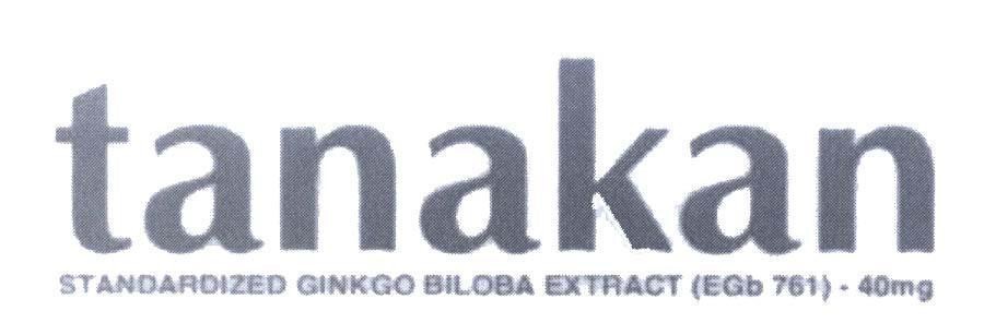 Mẫu nhãn hiệu tanakan STANDARDIZED GINKGO BILOBA EXTRACT (EGb 761) - 40mg