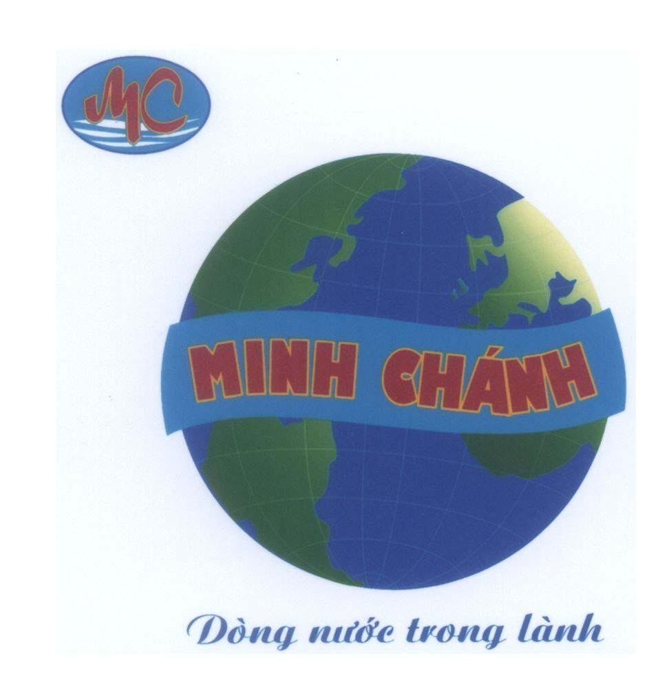 Mẫu nhãn hiệu Minh Chánh MC Dòng nước trong lành