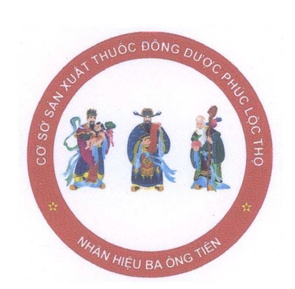 Mẫu nhãn hiệu Nhãn Hiệu Ba Ông Tiên Sơ Cở Sản Xuất Thuốc Đông Dược Phúc Lộc Thọ