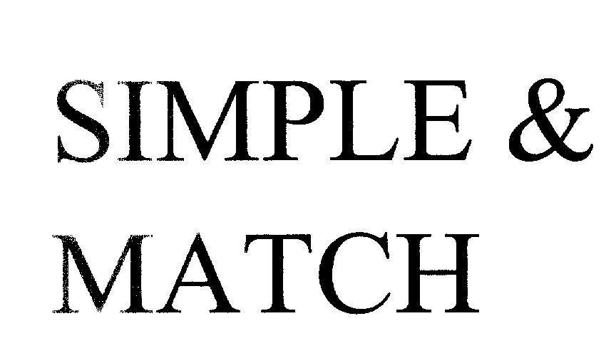 Mẫu nhãn hiệu SIMPLE & MATCH