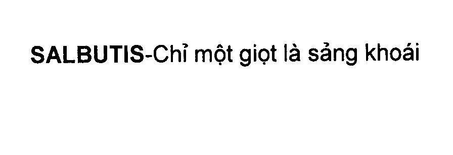 Mẫu nhãn hiệu SALBUTIS-Chỉ một giọt là sảng khoái