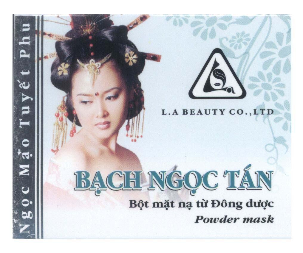 Mẫu nhãn hiệu L A Ngọc Mạo Tuyết Phu Bạch Ngọc Tán L.A BEAUTY CO., LTD Bột mặt nạ từ Đông dược Powder mask